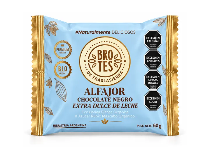 ALFAJOR BROTES CHOCOLATE NEGRO
